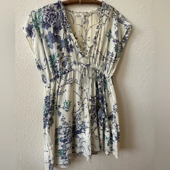 chinese dress ladies Erica Tanov | Rekha Linen Hand Embroidered Dress